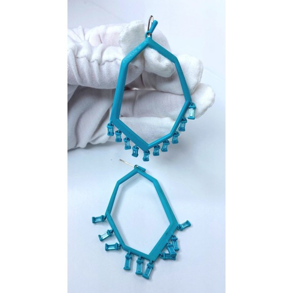 Karen Scott, Tomas , Crystal Turquoise Earrings, Authenic - Picture 7 of 11